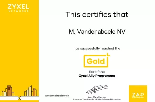 Gold Tier of the Zyxel Ally Programme